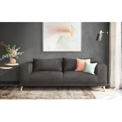 Out & Out Original Slouchy - 3 Seater Sofa - Dark Grey Velvet