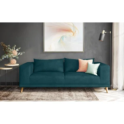 Out & Out Original Slouchy - 3 Seater Sofa - Turquoise Velvet