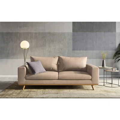 Out & Out Original Olivia – 3 Seater Sofa - Beige Velvet