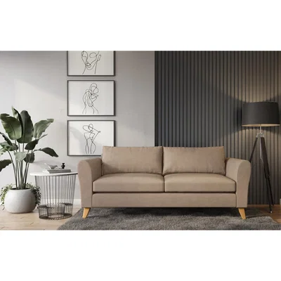 Out & Out Original Jessica – 3 Seater Sofa - Beige Velvet