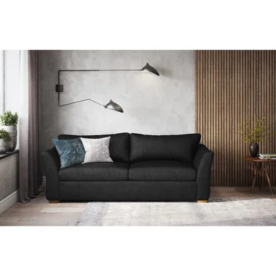 Out & Out Original Sofia - 3 Seater Sofa - Black Velvet