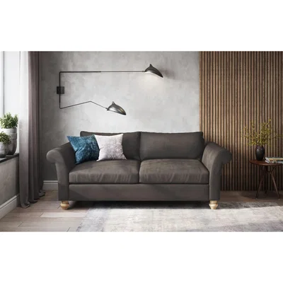 Out & Out Original Victoria - 3 Seater Sofa - Dark Grey Velvet