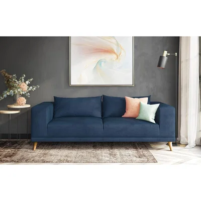 Out & Out Original Slouchy - 3 Seater Sofa - Navy Velvet