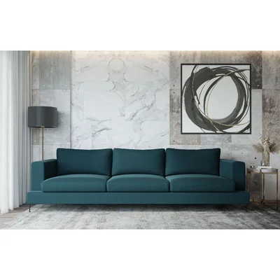 Out & Out Original Lazy - 3 Seater - Turquoise Velvet