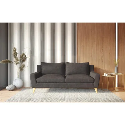 Out & Out Original George – 3 Seater Sofa - Dark Grey Velvet