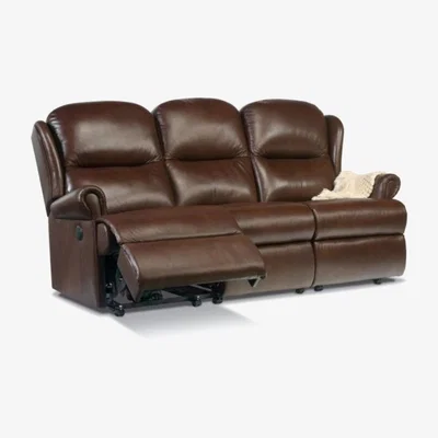 Downtown Sherborne Malvern Standard 3 Seater Leather Reachargeable Power Recliner Sofa