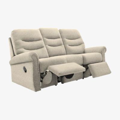 Downtown G Plan Holmes Fabric 3 Seater Manual Recliner Double