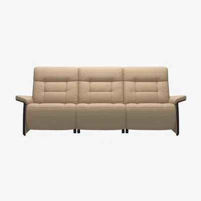Downtown Stressless Mary 3 Seater Sofa With Wood Arm