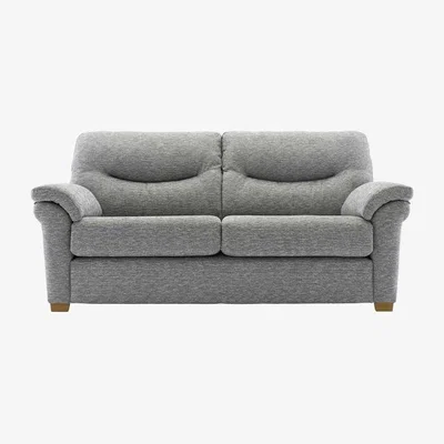 Downtown G Plan Washington Fabric 3 Seater 2 Cushions With Show Wood
