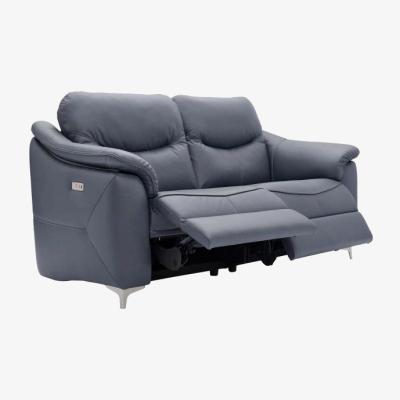 Downtown G Plan Jackson Leather 3 Seat Power Double Recliner W/Usb