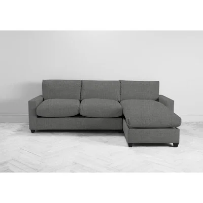 Perch and Parrow Mimi Right Hand Chaise Ottoman Sofa in Platypus Bay
