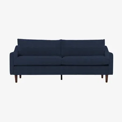 Perch and Parrow Chummy 3 Seater Sofa in a Box in Oxford Blue