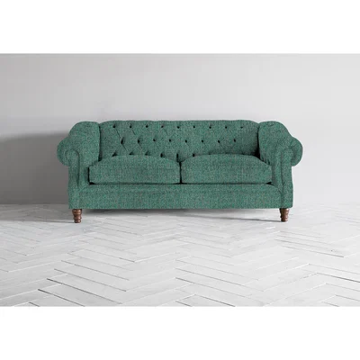 Perch and Parrow Algernon Three-Seater Sofa Bed in Turtle Green