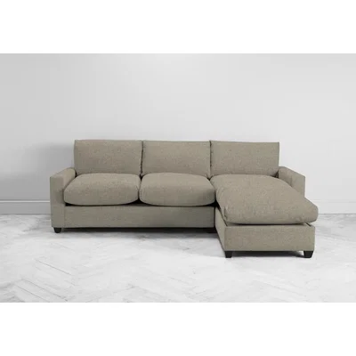 Perch and Parrow Mimi Right Hand Chaise Ottoman Sofa Bed in Welsh Flint