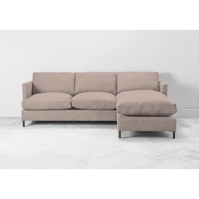 Perch and Parrow Justin Right Hand Chaise Sofa in Portrait Pink