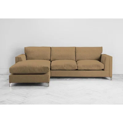 Perch and Parrow Chris Left Hand Chaise Sofa Bed in Ginger Tea