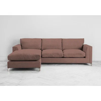 Perch and Parrow Chris Left Hand Chaise Sofa Bed in Dark Grape