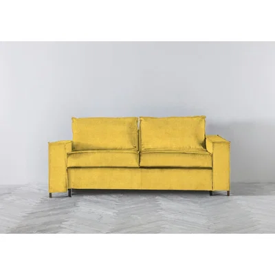 Perch and Parrow George Three-Seater Sofa Bed in Summer Buttercup