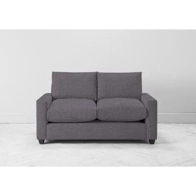 Perch and Parrow Mimi Three-Seater Sofa Bed in Violet Leaf