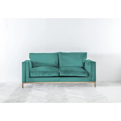 Perch and Parrow Jamie Three-Seater Sofa Bed in Turkish Blue