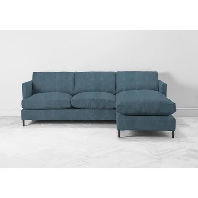 Perch and Parrow Justin Right Hand Chaise Sofa Bed in Viridian