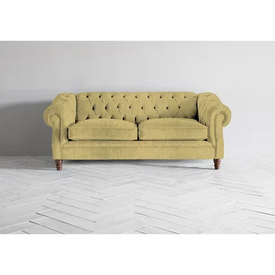 Perch and Parrow Algernon Three-Seater Sofa Bed in Trombone Yellow