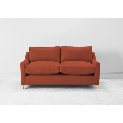 Perch and Parrow Josh Three-Seater Sofa Bed in Marmalade Orange