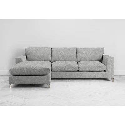 Perch and Parrow Chris Left Hand Chaise Sofa in The Great White