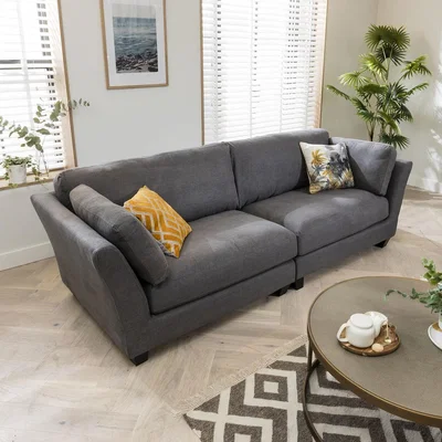 Quatropi Modern Modular 3 Seater Sectional Sofa 264cm Premium Custom Fabric