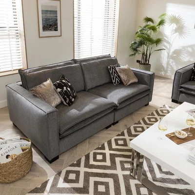 Quatropi Quatropi 3 Seater Modular Sofa Grey 236cm - In Stock Quick Delivery