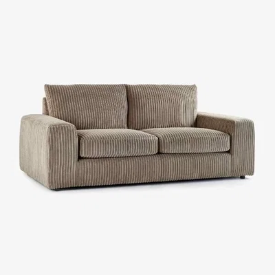 The Range Luciana Luxury Jumbo Cord 3 Seater Sofa - Brown