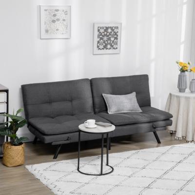 The Range Tufted 3 Seater Sofa Bed, Upholstered Click Clack Sofa Bed - Grey
