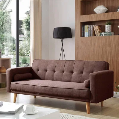 The Range WestWood Fabric Sofa Bed 3 Seater Couch - Coffee