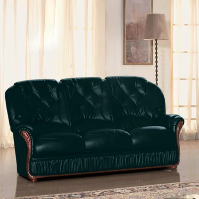 The Range Edmonton 3 Seater Sofa and 2 Chairs in Vegan Leather - Black