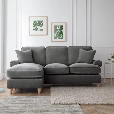 The Range The Amilia Left Hand Chaise - Charcoal