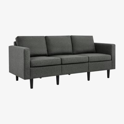 The Range Contemporary 3-Seater Sofa - Dark Grey