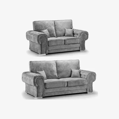 The Range Chingford 3 Seater Sofa and 2 Seater Sofa Set Full Back - Grey