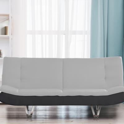 The Range Grey Fabric Sofa Bed 3 Seater With Faux Leather