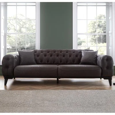 The Range Triumph 3 Seater Faux Leather Sofa