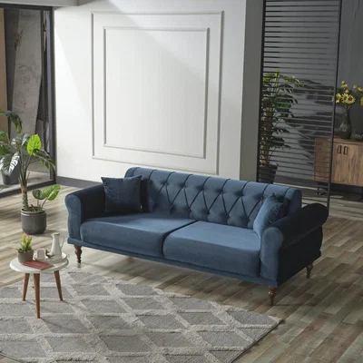 The Range Pera Three Seater Sofa - Dark Green
