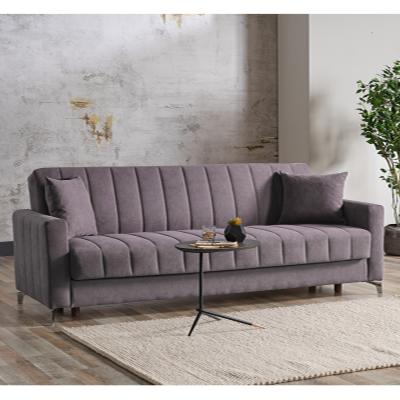The Range Connie Velvet Sofa Bed 3 Seater with Storage - Grey