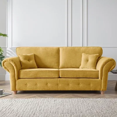 The Range The Amy 3 Seater Sofa - Gold