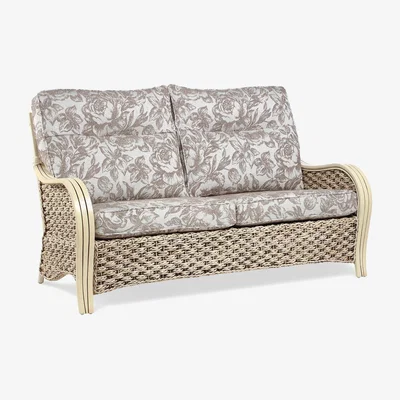The Range Milan Cane Conservatory 3 Seater Sofa - Grey