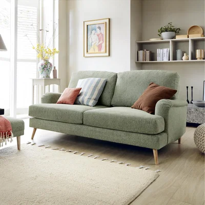 The Range Harper 3 Seater in Smart Chenille - Pickle Green