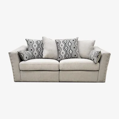 The Range Bankes Chenille 3 Seater Sofa - Beige - Beige