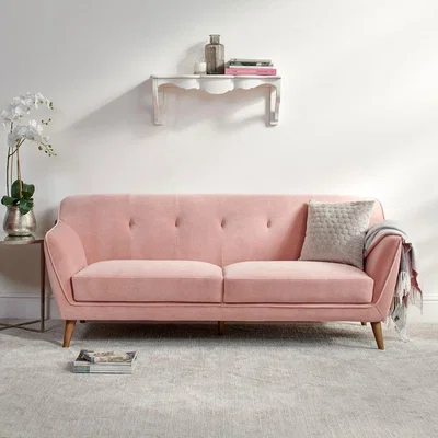 The Range Freddie 3 Seater Sofa - Dusty Pink