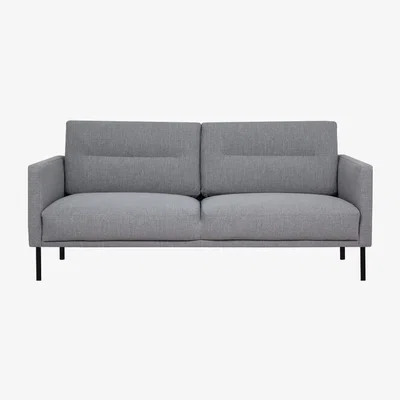 The Range Larvik 2.5 Seater Black Leg Sofa - Grey