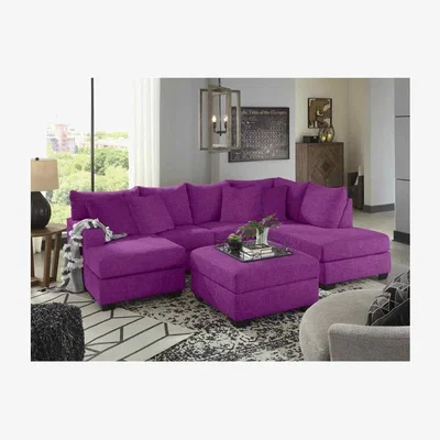 The Range Beboz Full Back Large Corner U Shape Sofa - Boysenberry