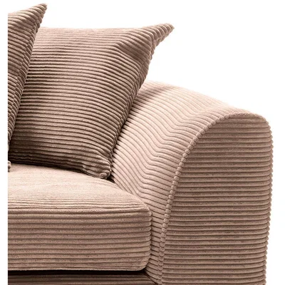 The Range Jumbo Cord 3 Seater Sofa in Brown - Brown