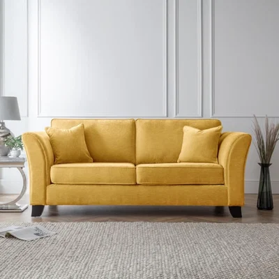 The Range The Anna 3 Seater Sofa - Gold
